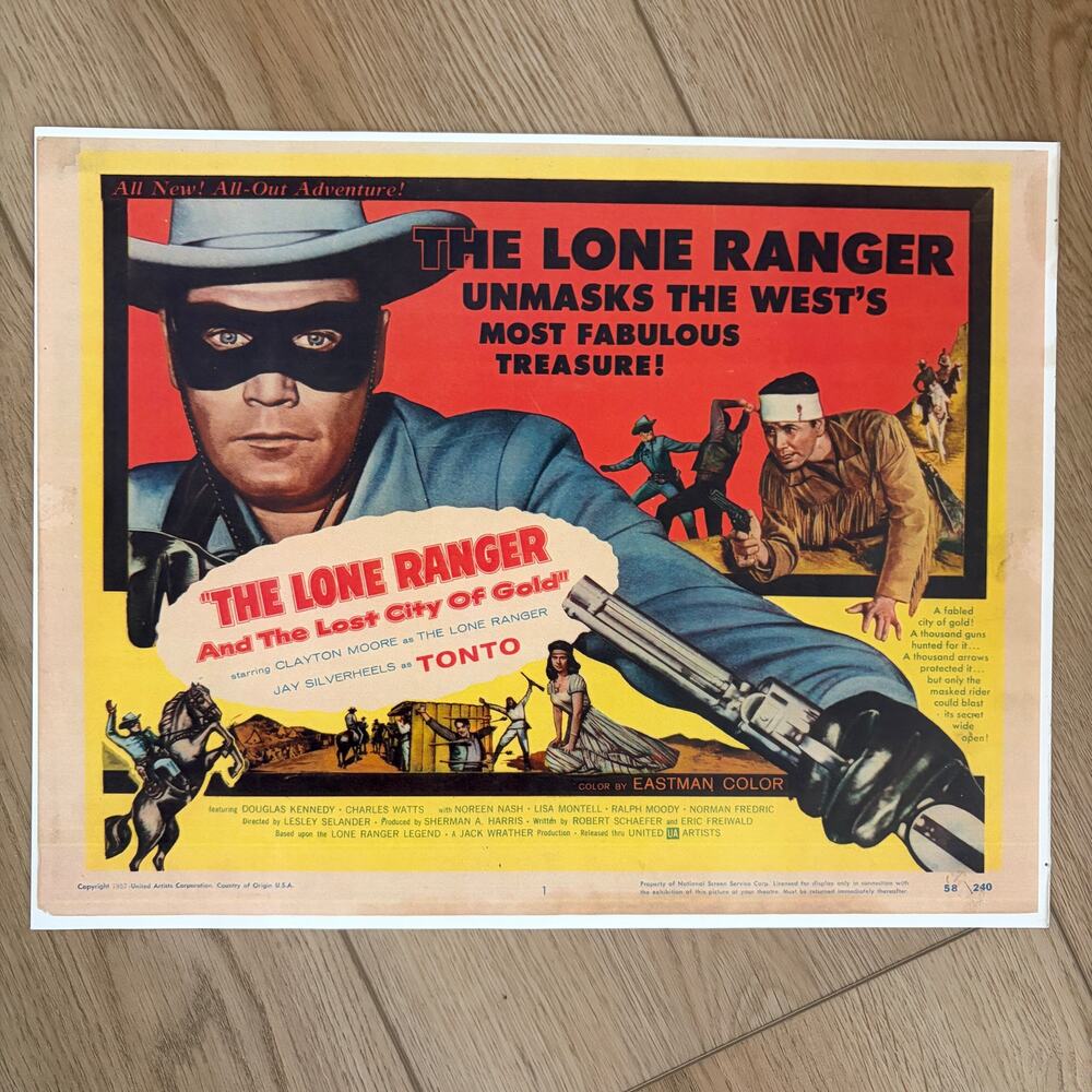 Vintage 1967 The Lone Ranger 14" x 11" Original Lobby Card 58/240